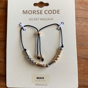 Morse Code bracelet “BRAVE”